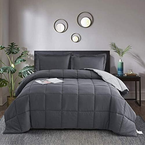 Grey Queen Comforter Set 3-Piece 1