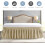 Queensize seng nederdel beige elastisk wrap 15 tommer drop 5