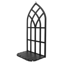Wandkerzenhalter-Regal Vintage Schwarz Dekor
