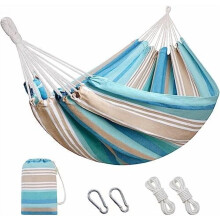 Brazilian Double Hammock – Heavy-Duty Canvas, 350 lb