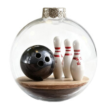 3D-sportsjuleornament til rugby, fotball, tennis, 3 stk.