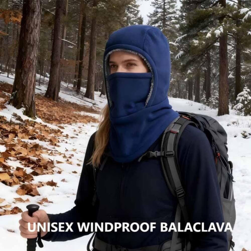 Αντιανεμική μάσκα σκι από φλις μπαλακλάβα για άνδρες – Ζεστή κάλυψη προσώπου και 1