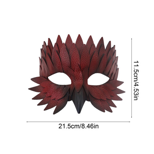 Μάσκα μισού προσώπου με ράμφος, φτερά και δέρμα 1