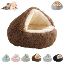 Cozy Cocoon Dog Bed Plush Cave Style 60 cm