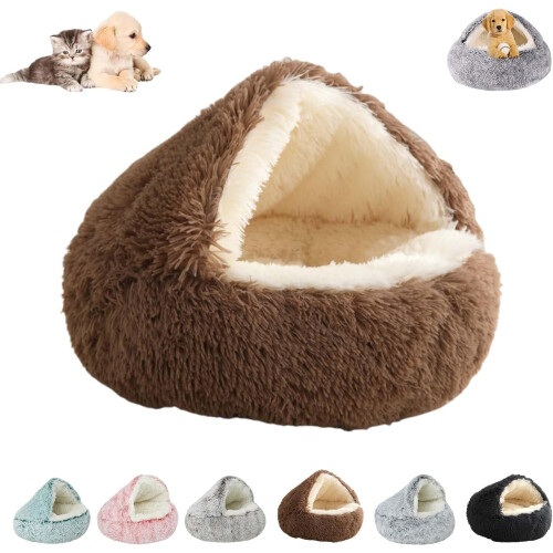 Cozy Cocoon Dog Bed Plush Cave Style 60 cm