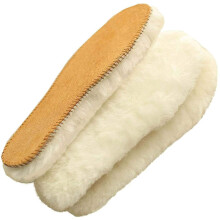 (45) Sheepskin Wool Insoles – Warm, Moisture-Wicking, Handmade – Replacement for Boots, Slippers & Shoes – 1 Pair