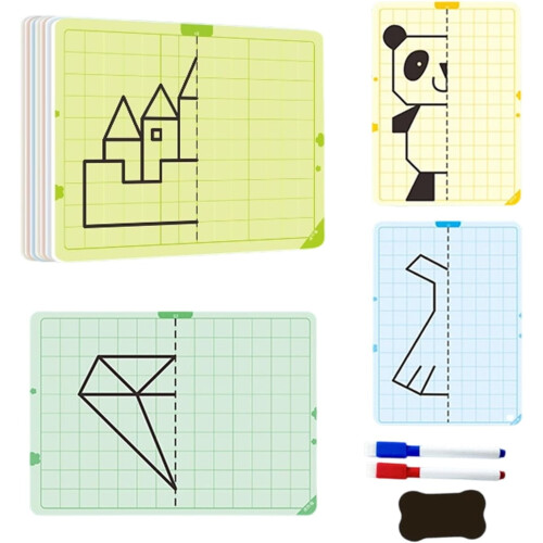 Symmetrical Drawing Card Art Practice Tool 12pcs 2