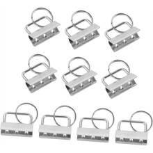 10pcs Metal Key Chain Clamps Silver DIY Wristlet Fob Clips for Webbing Belt Bag  Supplies Easy
