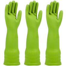 Gants de vaisselle en caoutchouc, 3 ou 6 paires, pour la cuisine, gants de nettoyage et de lavage de la vaisselle longs, réutilisables et durables