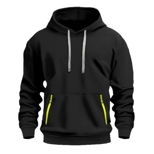 Herren-Kapuzenpullover, lässiger Kapuzenpullover mit Kordelzug, leichter Sportpullover mit Tasche, Größe M 2