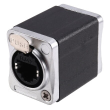 1PCS RJ45 Feedthrough Coupler, CAT6 STP Shielded Female Straight Coupler Converter Ethernet Extension Adapter B