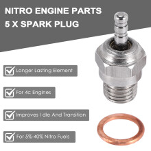 5Pcs N3 Glow Plug Nitro Truck Hot Spark Apex SH Engine Parts Accessories Replacement OS RC Model Car HSP 70117