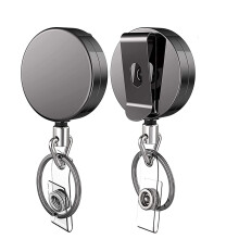 2 StüCke Einziehbare Ausweis SchnüRe mit Clip mit Einziehbarem Ausweis Karten Halter für ID Karten SchlüSsel Ausweis Halter