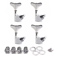 4R E-Bass-Gitarrentuner MaschinenköPfe Bassgitarren-Stimmwirbel StimmschlüSsel Tasten Chrom-Gitarrenteile
