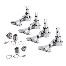 4R Electric Bass Guitar Tuners Machine Heads Bass Guitar Tuning Pegs Tuning Keys Buttons Chrome Guitar Parts