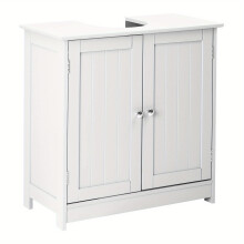White Under Sink Bathroom Cabinet Under Basin Storage Unit 60x60x30cm