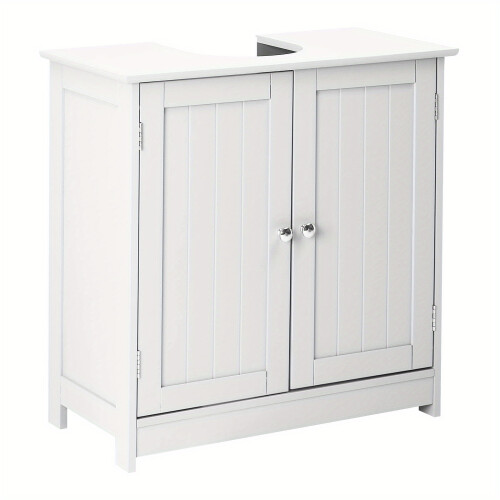 White Under Sink Bathroom Cabinet Under Basin Storage Unit 60x60x30cm