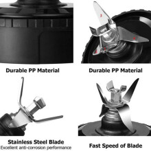 16 OZ Cup with Two Lids,6 Fins Blade for ,Blender Replacement Parts Accessories for BL660 BL770 BL740 Blender