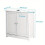 White Under Sink Bathroom Cabinet Under Basin Storage Unit 60x60x30cm 3