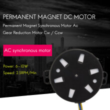 50Ktyz Ac220V 10W 0,5A 2,5R/Min Motor SíNcrono de ÍMã Permanente Ac Motor Redutor de Engrenagem Cw/Ccw