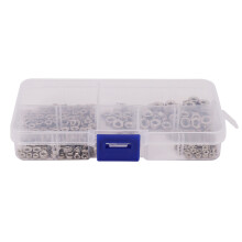 250 Pcs/Set M1.6 M2 M2.5 M3 M4 Carbon Steel Hex Nut Assortment Kit Hexagon Nuts Metric Thread Assortment Kit
