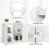 White Under Sink Bathroom Cabinet Under Basin Storage Unit 60x60x30cm 6