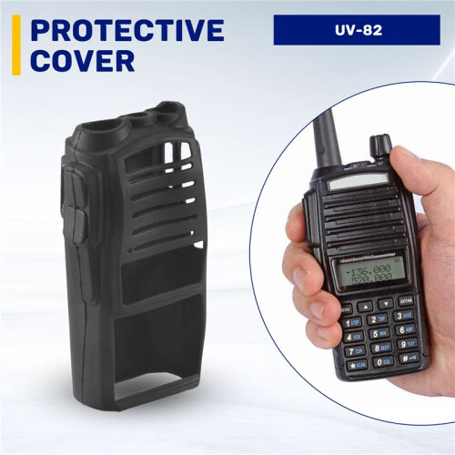 Handheld Radio Silicone Cover Protect Case For  Uv-82 Black 1