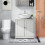 White Under Sink Bathroom Cabinet Under Basin Storage Unit 60x60x30cm 7