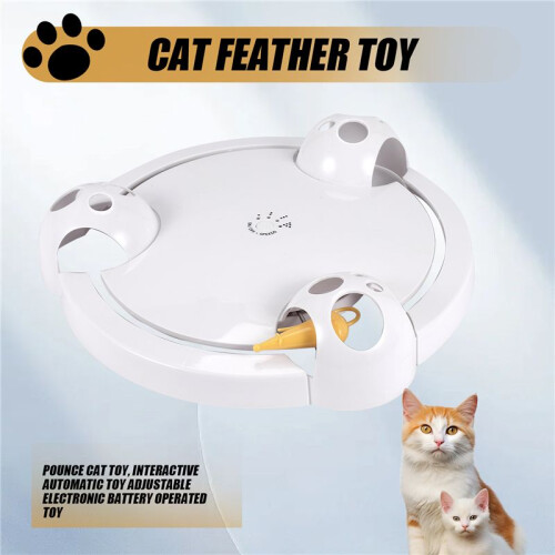 Pounce Cat Toy, Interactive Automatic Toy Adjustable Electronic Battery Operated Toy 1