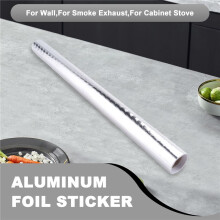 Kitchen Oil Proof Waterproof Sticker Aluminum Foil Kitchen Stove Cabinet Stickers Self Adhesive Wallpapers Diy Wall Stickers 40Cmx1M