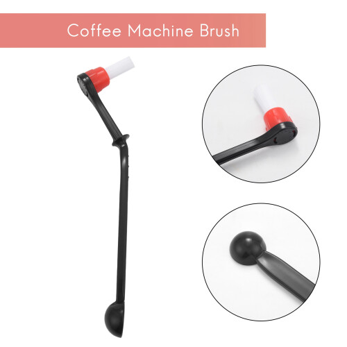2 In 1 Coffee Machine Brush Nylon Espresso Coffee Grinder Brushes Coffee Spoon Machine Group  Kitchen Tools 2