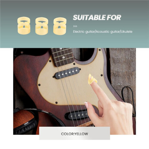 3 St Gitarrplockar Elektrisk Akustisk Gitarr Ukulele Pekfingerval Alaska Pick TillbehöR för SträNginstrument för Gitarr L 2