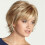 Short Layered Fluffy Wavy Full Synthetic Wig Blonde Highlights 8