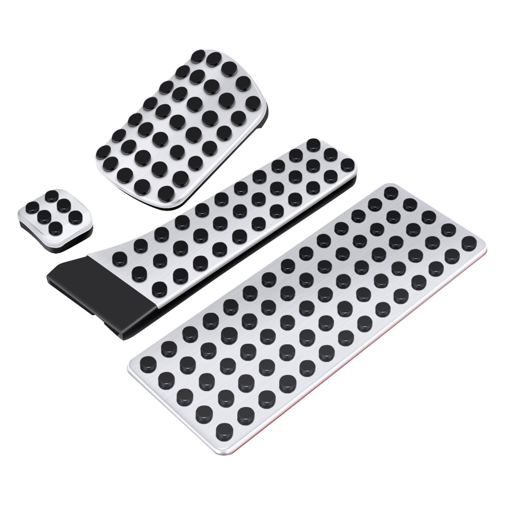 Car Accessories For C E S Glk Slk Cls Sl-Class W203 W204 W211 W212w210 Amg,Accelerator Brake Footrest Pad(4Pcs) Silver 4713387397484
