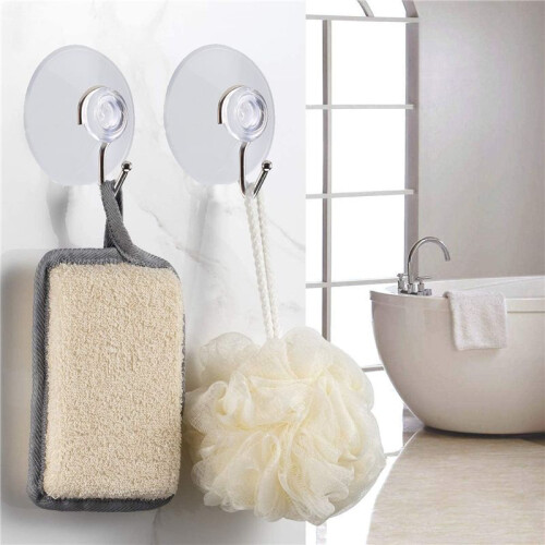 10 Windows Transparent Suction Cup Suction Cup Hook Clothes Jacket Metal Hook 1