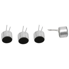10 Pcs 2 Pin MIC Capsule Electret Condenser Microphone Silver Tone Black