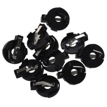 SODIAL (R) 10 Stueck 2025 2032 CR2016 Knopf Zelle Knopf Batterie Halter Buchse - Schwarz