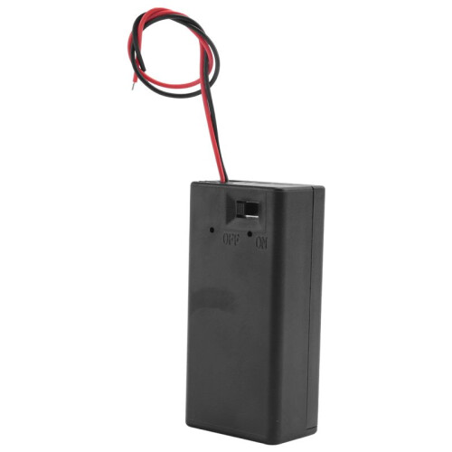 Black Plastic Storage Pair SBH-9V Batteries  Battery Holder Case Box