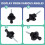 Strap Lock Straplocks Round  for Electric Guitar Bass Black 7
