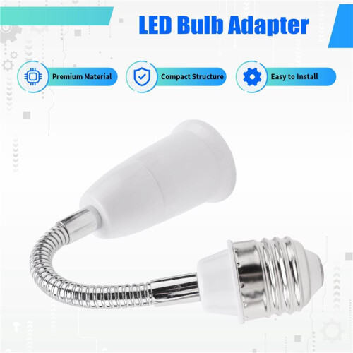 19cm Long Flexible  Neck E27 to E27 LED Light Bulb Extension Adapter 1