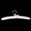 5 X White Satin Padded Clothes Hook Hanger 5