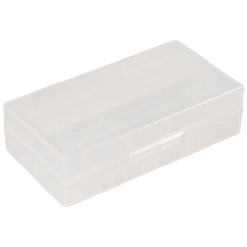 Box for 18650 battery transparent battery holder