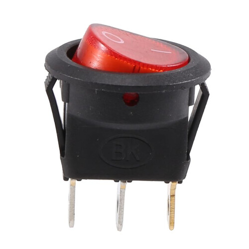 Rocker  Bipolar  OFF Red 3 Pins 220V