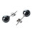 Hematite + 925 Sterling Silver Earrings Ear Studs 0.23" HOT 1