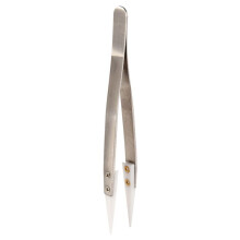 Ceramic tweezers with stainless steel handle Refractory Acid-resistant Pointed tweezers