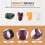 3 Finger Picks + 1 Thumb Pick Plectrums Guitar Plastic 5