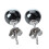 Hematite + 925 Sterling Silver Earrings Ear Studs 0.23" HOT 2