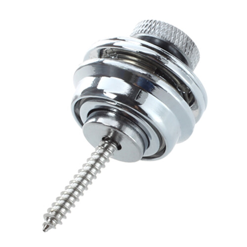 Flat  Chrome Strap Lock for Electric Guitar 2