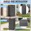 Birchtree BIRCHTREE Lockable Metal Delivery Box Large Grey 6
