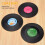 6pieces / Set  Retro Vinyl Disc Drink Coasters 6